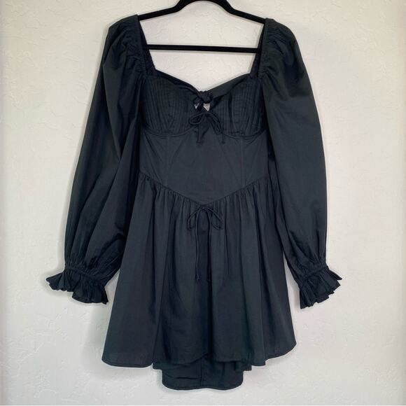 For Love & Lemons NWT Black Ruth Mini Dress Large - Picture 11 of 11
